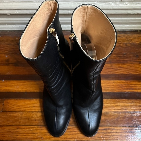Dear Frances Spirit Heeled Boot Black Leather Size 40 9M - Picture 8 of 10